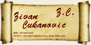 Živan Čukanović vizit kartica